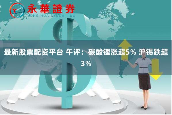 最新股票配资平台 午评：碳酸锂涨超5% 沪锡跌超3%