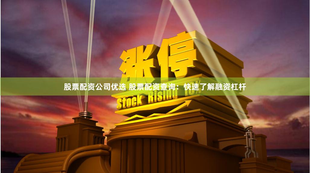 股票配资公司优选 股票配资查询：快速了解融资杠杆